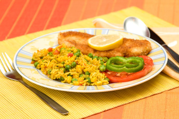 delicious food in a plate on the table