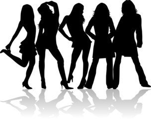 Beautiful girls - vector work