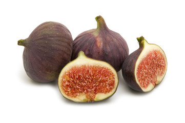 four figs on white background