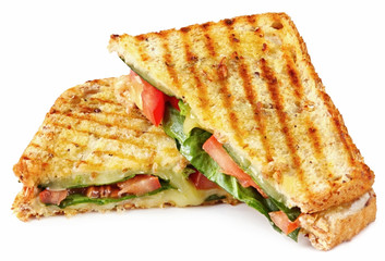 Fototapeta Grilled sandwich or panini obraz