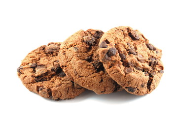 Some cookies isolated on a white background.