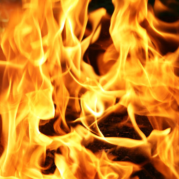 Fire close-up, may be used as background