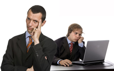 young man working with his personal computer