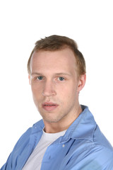 Obraz premium attractive male model with slight stubble on his chin