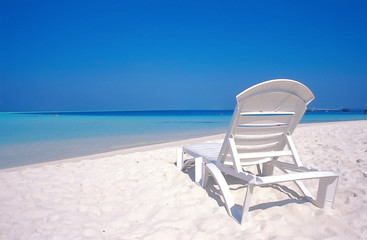 A relaxing chair in a lagoon