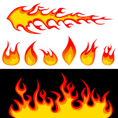 fire graphic elements vector