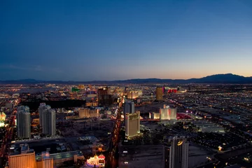 Fototapete Rund Las Vegas Sonnenuntergang © oscity