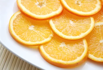Crédence de cuisine en plexiglas Tranches de fruits Orange