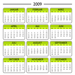 kalender 2009 - obrazy, fototapety, plakaty