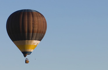 Hot air balloon in blue sky