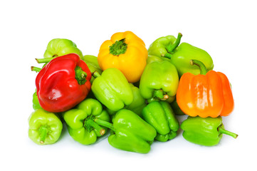 Bell peppers isolated on the  white background