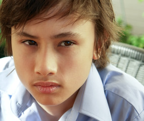 boy in school uniform