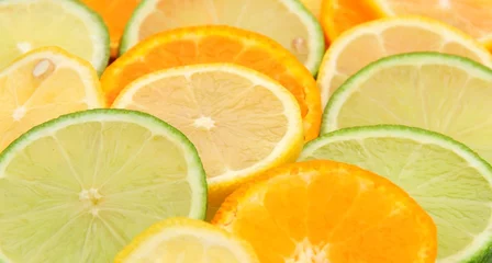 Deurstickers citrus vruchten © claireliz