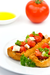 Belegte Bruschetta-Brötchen