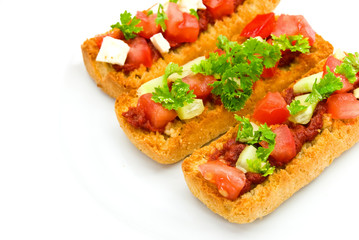 Belegte Bruschetta-Brötchen