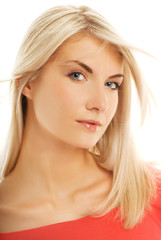 Fototapeta premium Sexy young woman close-up portrait