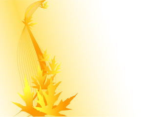 Silhouettes of leaves