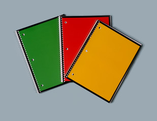 Set of three notepads add your subject title