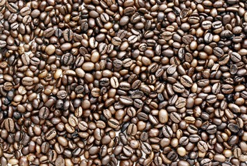 brown coffee beans as food background