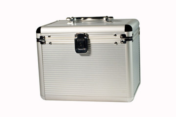 Plastic case for storing CDs or DVDs (isolated on white)