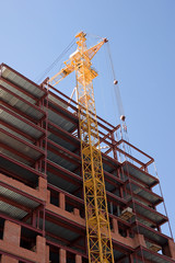new office building and crane