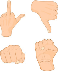 Naklejka premium Hand signs.