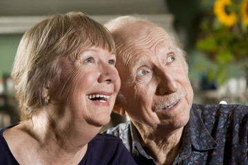 Close Up Portrait of Senior Couple
