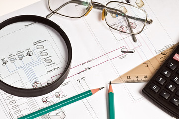 technical drawing may be used as background