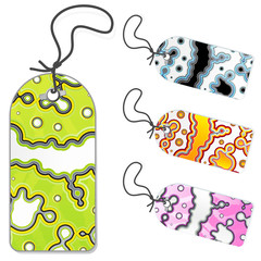 Liquid retro retail tags