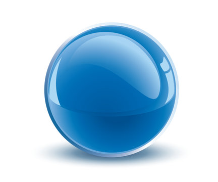 3d vector blue sphere