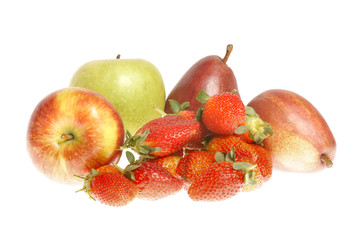 fruits isolated on white background