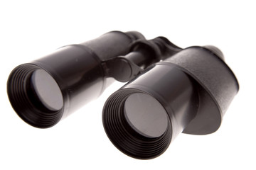 Binoculars over white
