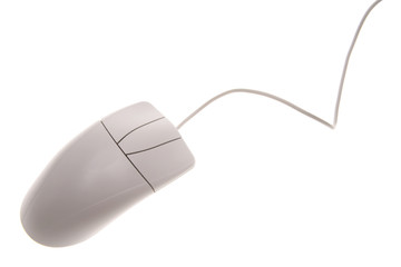 Computer mouse over white