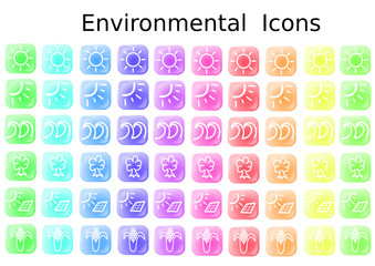 Vector Illustration with Environmental Icons