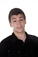 Fototapeta premium Portrait of a handsome young man with a surprised look