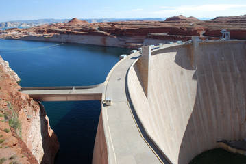 Dam on Colorado River, Arizona, USA