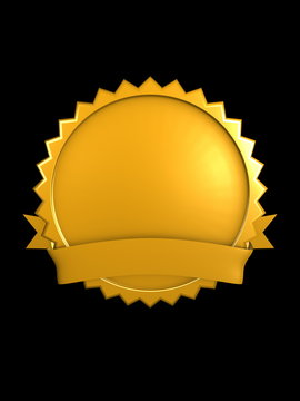 3d Image, Best Brand Badge, Gold