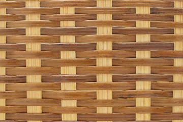 Close up background texture of rattan wicker basket