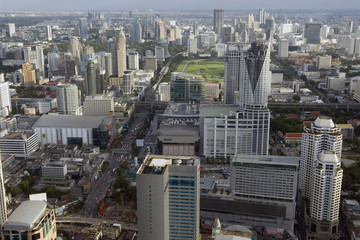 Obraz premium Bangkok, Panorama, Luftaufnahme