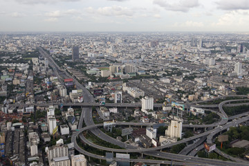 Obraz premium Bangkok, Panorama, Luftaufnahme