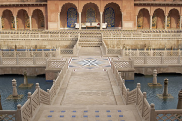 Mughal Courtyard of Luxury Hotel at Agra