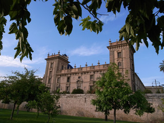 Fototapeta premium museo de bellas artes san Pio V enmarcado por arboles
