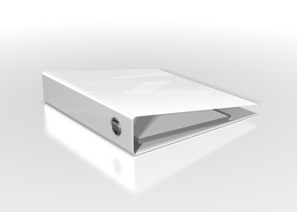 white folder on white background