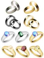 Ring collection,vector illustration