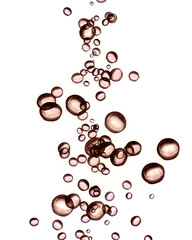 chocolate bubbles on a solid white background