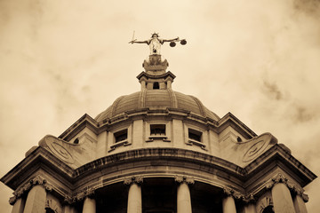 Criminal Courts, London UK. The Old Bailey.