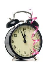 Alarm clock isolated on a white