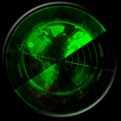 Green radar screen