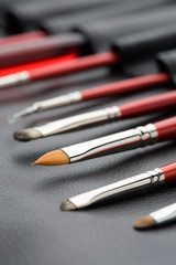 Set of professional make-up brushes