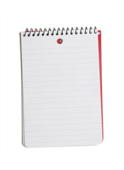 Basic note pad isolated on white background